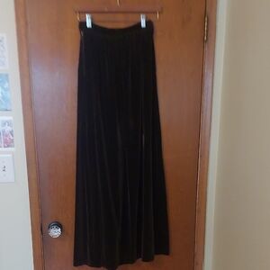 Vintage Brown Velvet Floor Length Skirt